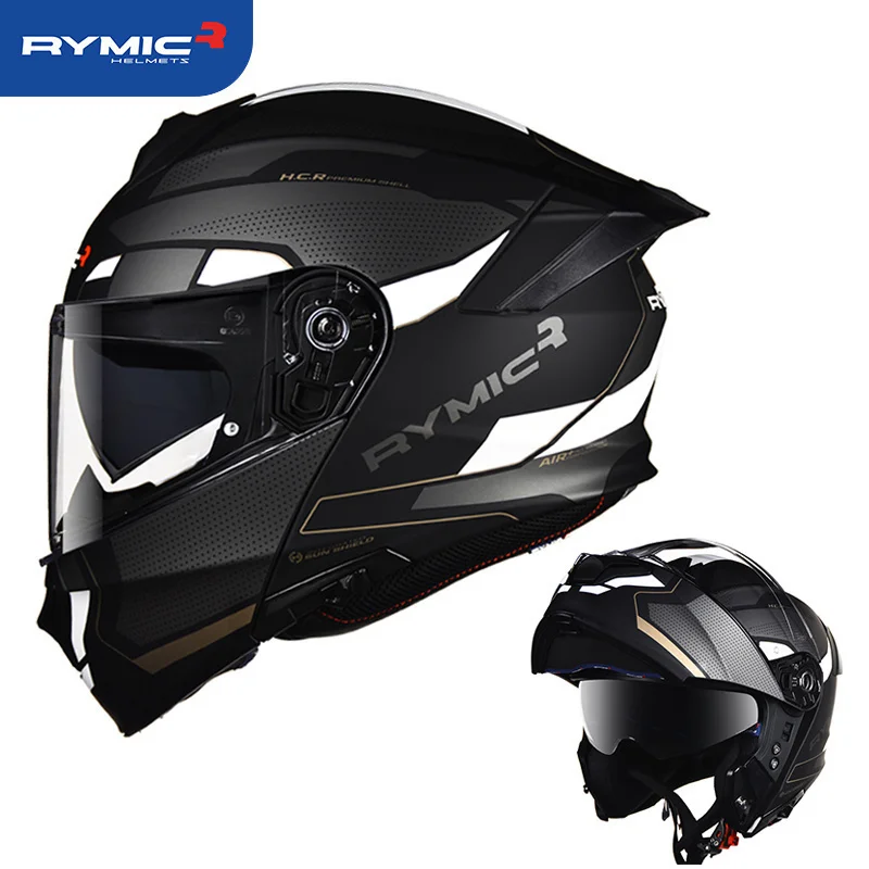 

NEW 2 Gifts Unisex Racing Flip Up Motorcycle Helmets Modular Dual Lens Motocross Helmet Full Face Safe Helmet ECE DOT