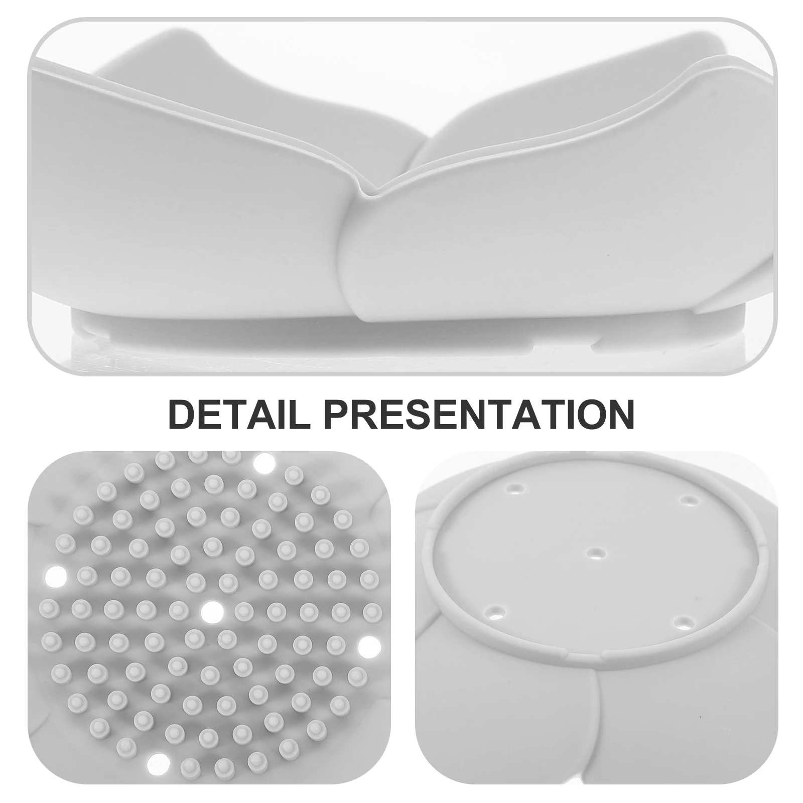 

2Pcs Silicone Soap Holder Flower shaped Drain Rack Bathroom Pink Container Travel Storage Home Daily Necessities Self draining