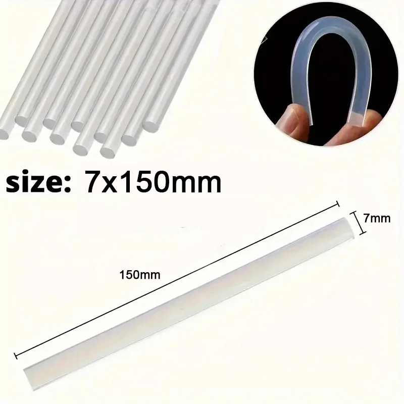 30pcs/set Ultra-Clear Silicone Hot Glue Sticks,Odorless, Non-Toxic, and Safety-Assured for DIY, Arts, Crafts, Woodworking