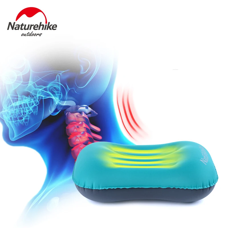Naturehike Portable Inflatable Pillow Travel Ultralight Air Pillow Neck Pillow Camping Sleeping Gear Fast Use TPU NH17T013-Z
