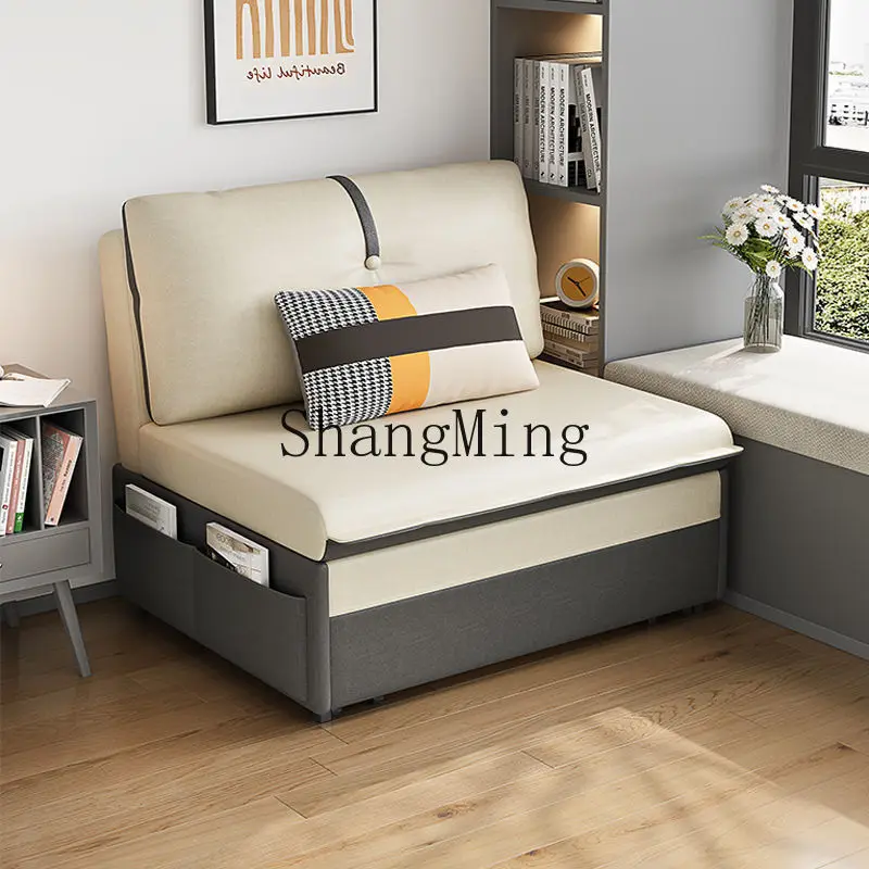 

CL Wash-Free Tech Fabric Sofa Bed Extendable Balcony Study Office Nap Living Room Simple