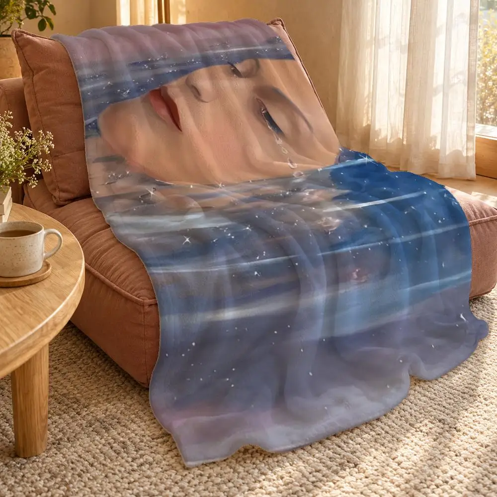 Pearls Scattered In The World Throw Double Sided Flannel Throw Blanket Soft Travel Camping Sofa Bed Home
