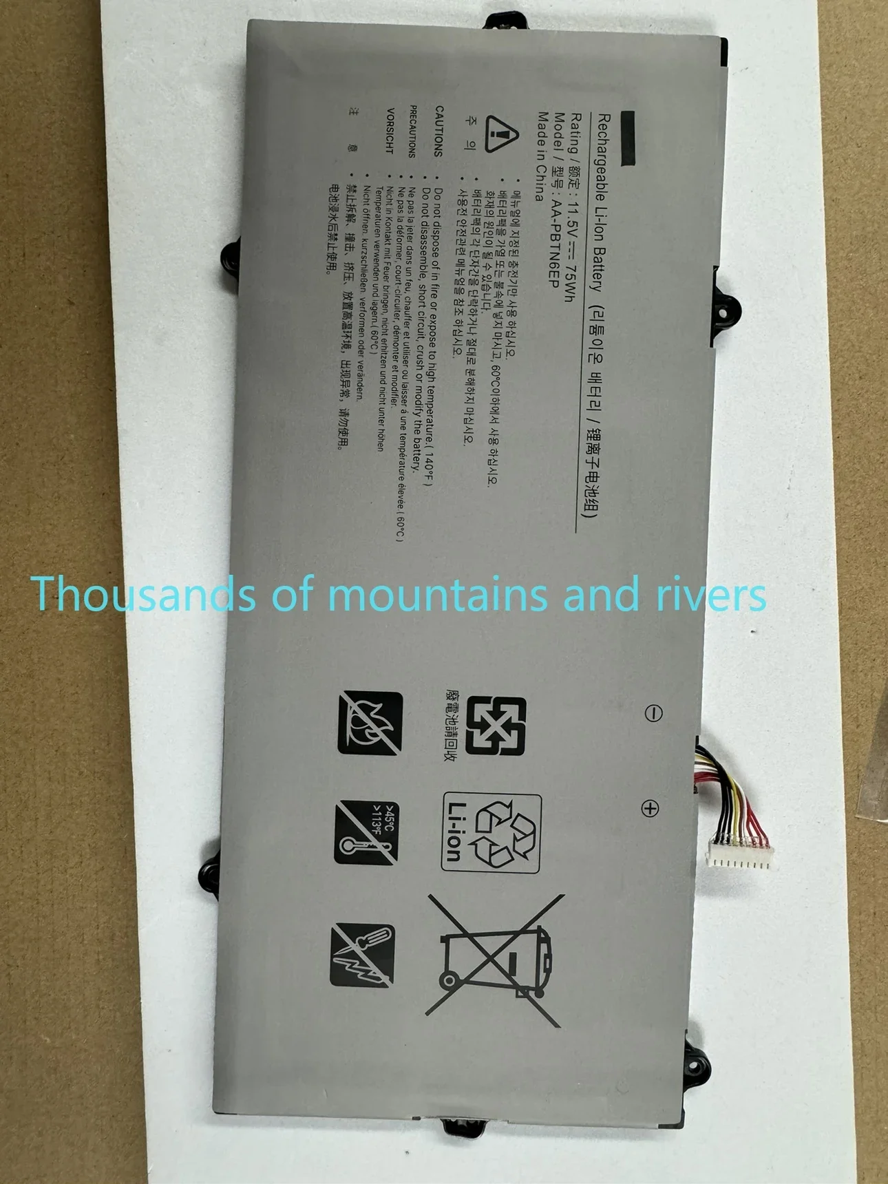 

11.5V 75WH AA-PBTN6EP Laptop Battery For SAMSUNG 900X5T 900X5T-X78L 900X5T-X01 900X5T-X02 900X5T-X05