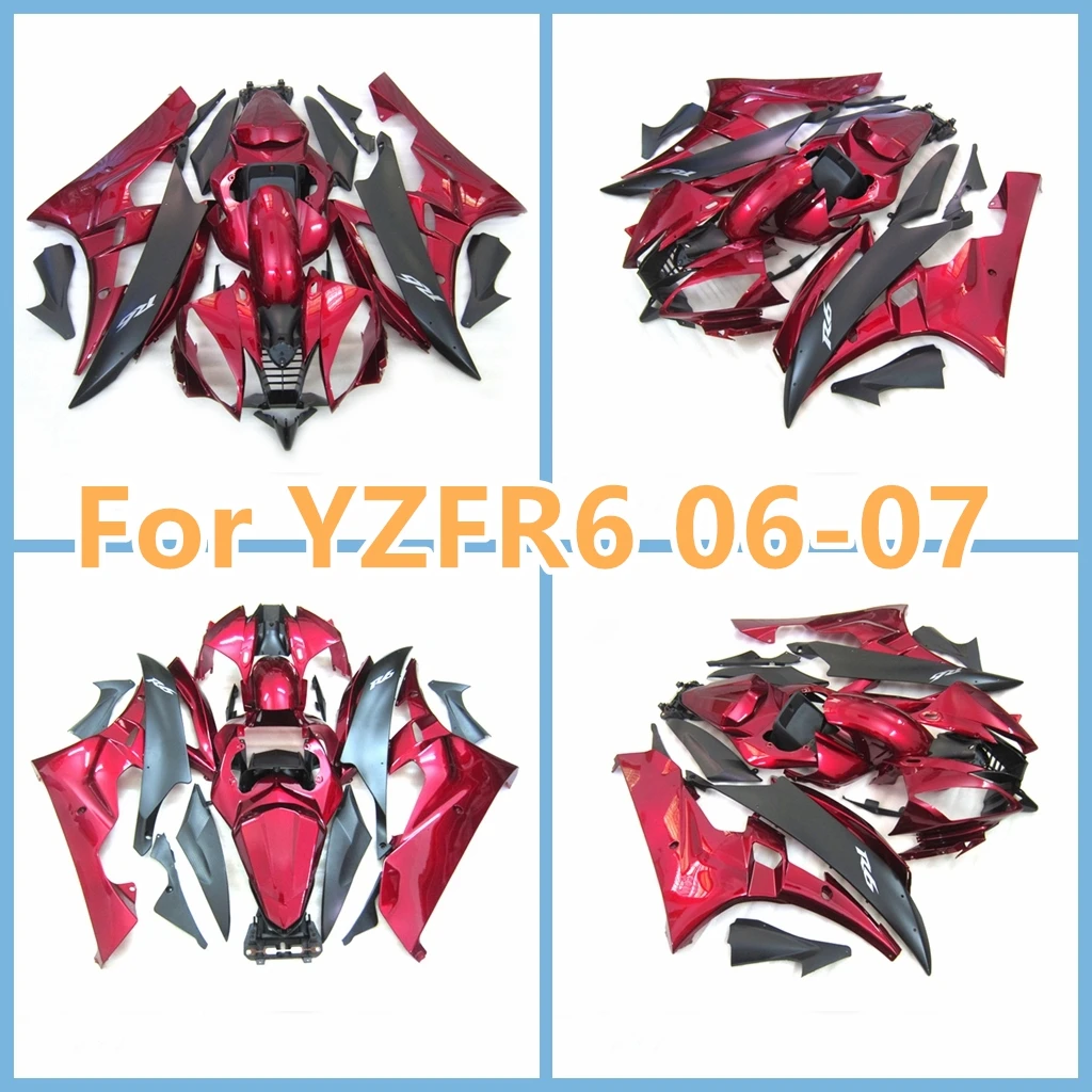 New ABS Motorcycle Fairings Kits For Yamaha YZF-R6 YZF 600 R6 2006 2007 Injection Bodywork Red