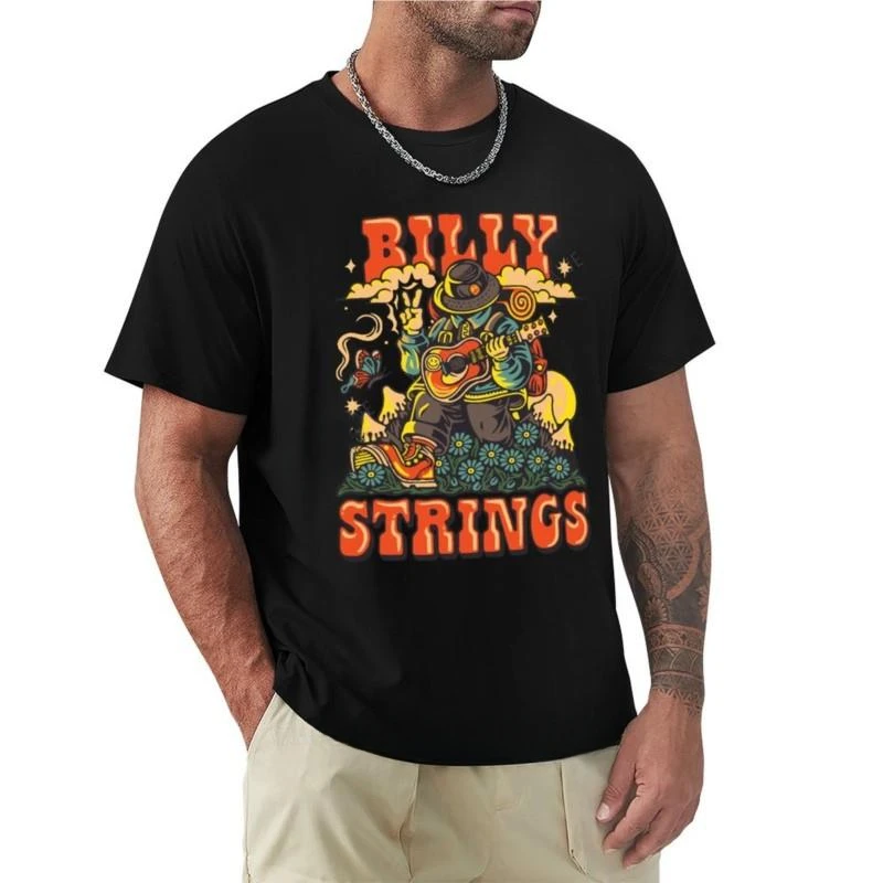 heavyweight Informal New Arrival vintage new black mens Billy Strings FALL WINTER 2024 Tee sweat man clothes mens big and tall