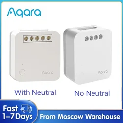 Aqara T1 No Neutral With Neutral Module Aqara Single Relay Controller Switch Zigbee Smart Home Timers Remote For Homek APP