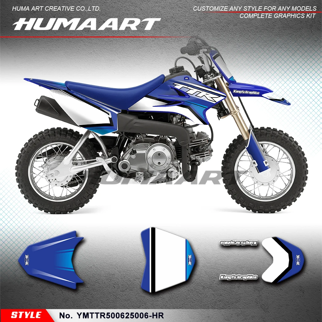 

Набор наклеек HUMAART Custom Graphics Kit для YAMAHA TT-R50E TTR50 TT-R 50 2006-2026, аксессуар, YMTTR500625006-HR