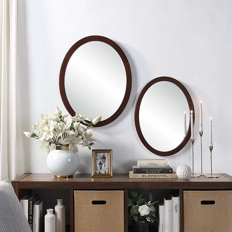 Dressing Makeup Decorative Mirrors Round Bathroom Tabletop Cosmetic Decorative Mirrors Hanging Toilet Miroir Mural Decoration