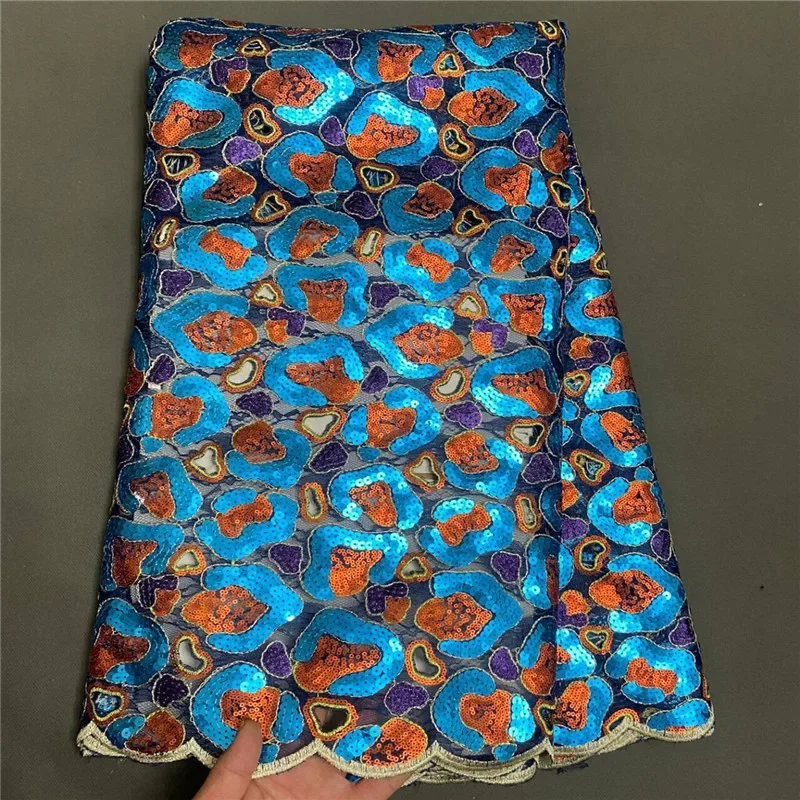 

5 ярдов, хит продаж, французское кружево с блестками, африканский тюль, шнур, гипюровая кружевная сетка, вышитая ткань для свадебной вечеринки PSJF42904