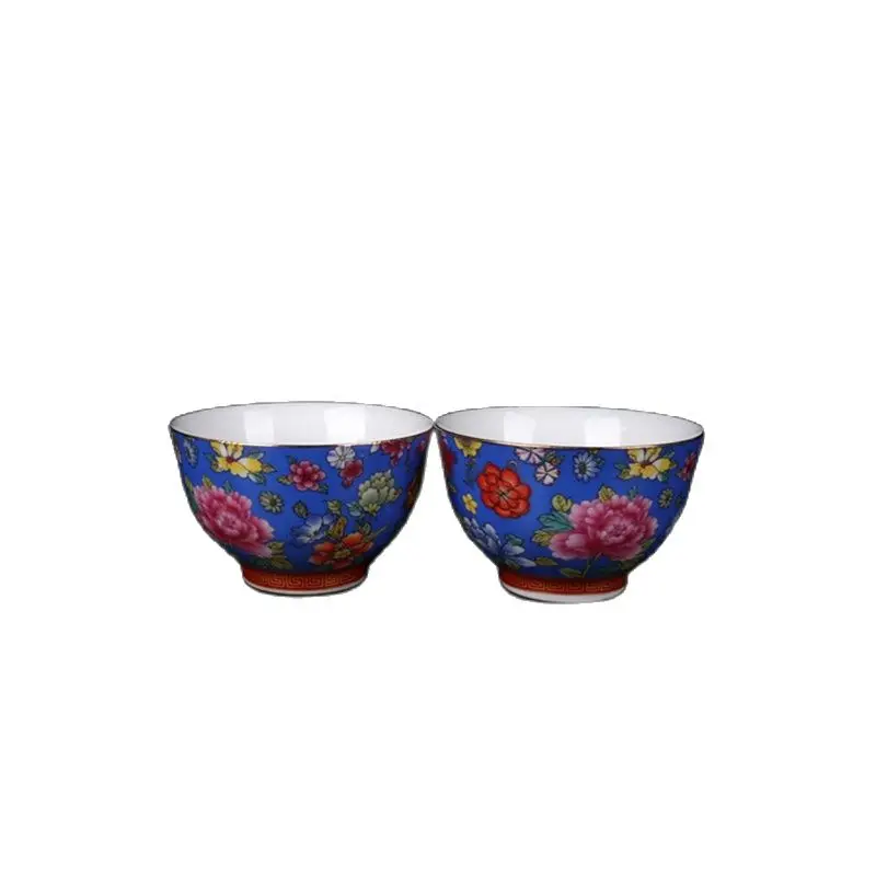 

Chinese Old Porcelain A pair Of Colorful Patterns Chinese Tea Cups