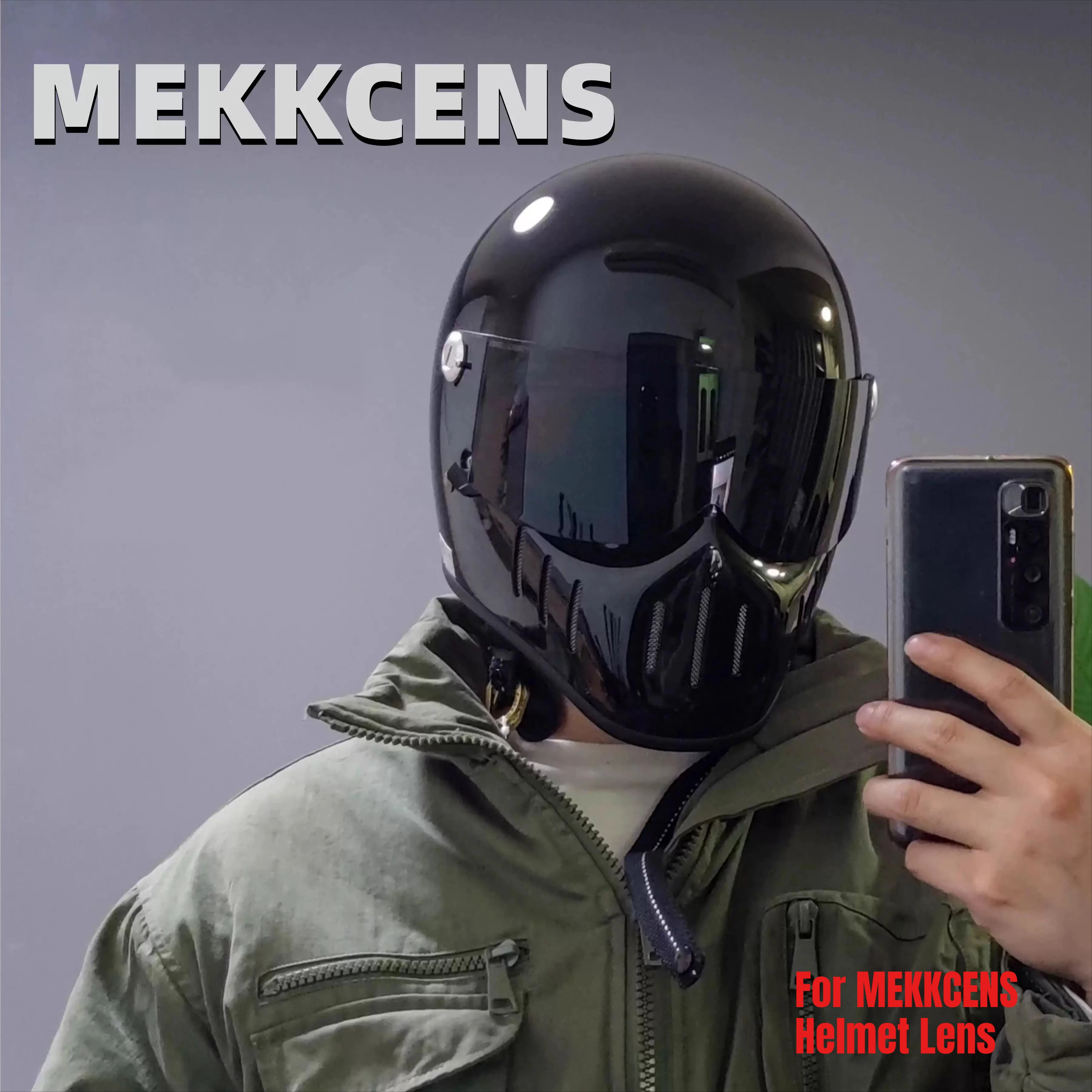 Helmet Lens MEKKCENS Motorcycle Helmet Visor Windshield Shield Motorbike Accessories Replace Anti-UV Dustproof Wind Shield