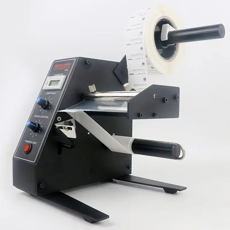 ماكينة تقشير الملصقات الأوتوماتيكية 220 فولت 110 فولت فاصل الملصقات الصناعية أداة تجريد ملصقات الباركود موزع الملصقات الكهربائية