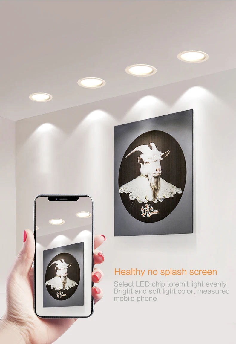 10Pack LED Downlight 220V Einbau Runde Decke Doppellicht Schlafzimmer Innen Wohnzimmer Für Wohnkultur Beleuchtung LED Spot lampe – Detail 5
