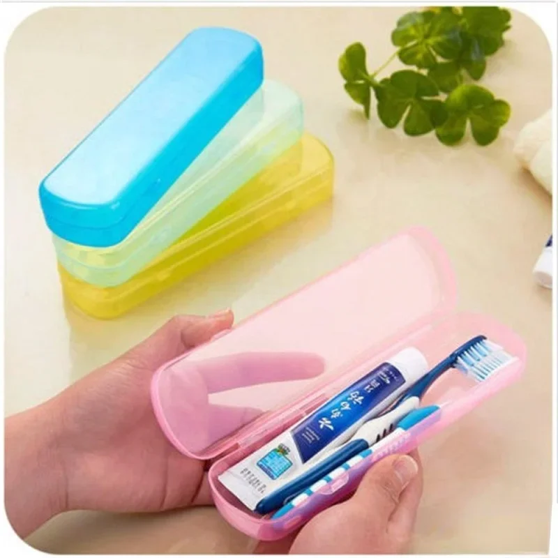 Nowoczesny Design Przenośny Pojemnik na Szczoteczkę i Pastę do Zębów w Pastelowych Kolorach, Higieniczny, Idealny na Podróże i Kemping, Ochronne Etui, Pudełko do Przechowywania, Podróż