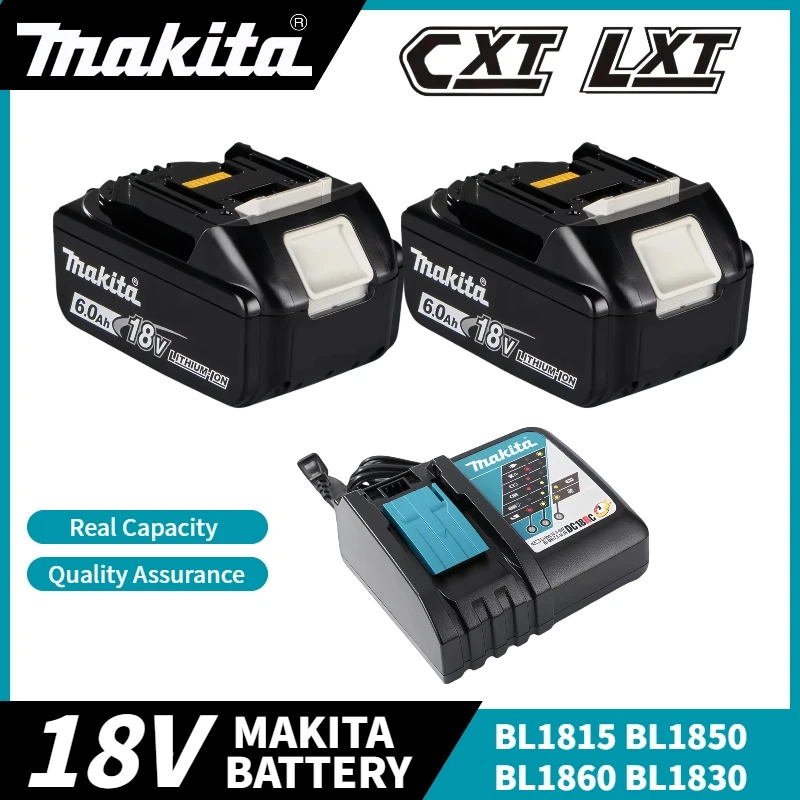 

100% original BL1860B 6.0Ah Makita 18V Battery, Rechargeable Lithium-ion battery for Makita 18V BL130B BL1840B BL1850B BL1860B