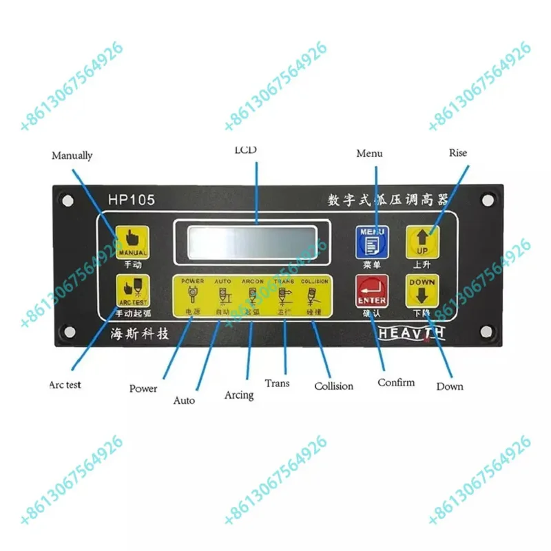 Display digitale wif con regolatore di altezza della torcia CNC CBD hp105 per macchina da taglio al plasma CNC con tensione ad arco