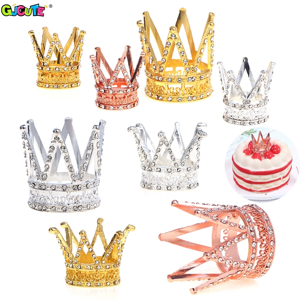 1Pcs Doll Accessories Metal Princess Crown Tiara Headwear Hairwear Hair Decoration Accessories For Doll House Kids Pretend Toy