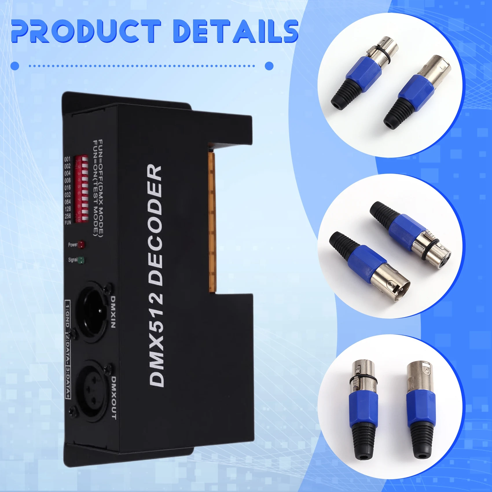diandian-led-rgbwストリップ-dmx512デコーダー-dc12v-24v入力-5a-4チャンネル-480w出力-led-rgbwストリップ-pwm-dmx512スレーブコントローラー