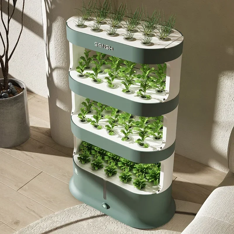 Sistema de cultivo, macetero interior inteligente, caja para plantar frutas y verduras, cultivo sin suelo, torre hidropónica Vertical