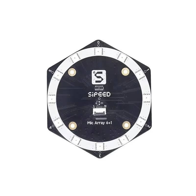 Sipeed 6+1Mic Array Drive free USB Sound Card Microphone Array Sound Source Localization Module