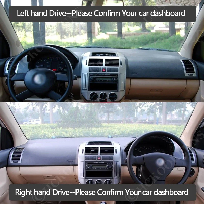 PU Leather for Volkswagen VW POLO MK4 2002 ~ 2008 9N 9N3 Anti-Slip Mat Dashboard Cover Pad SunShade Dashmat Carpet Accessories