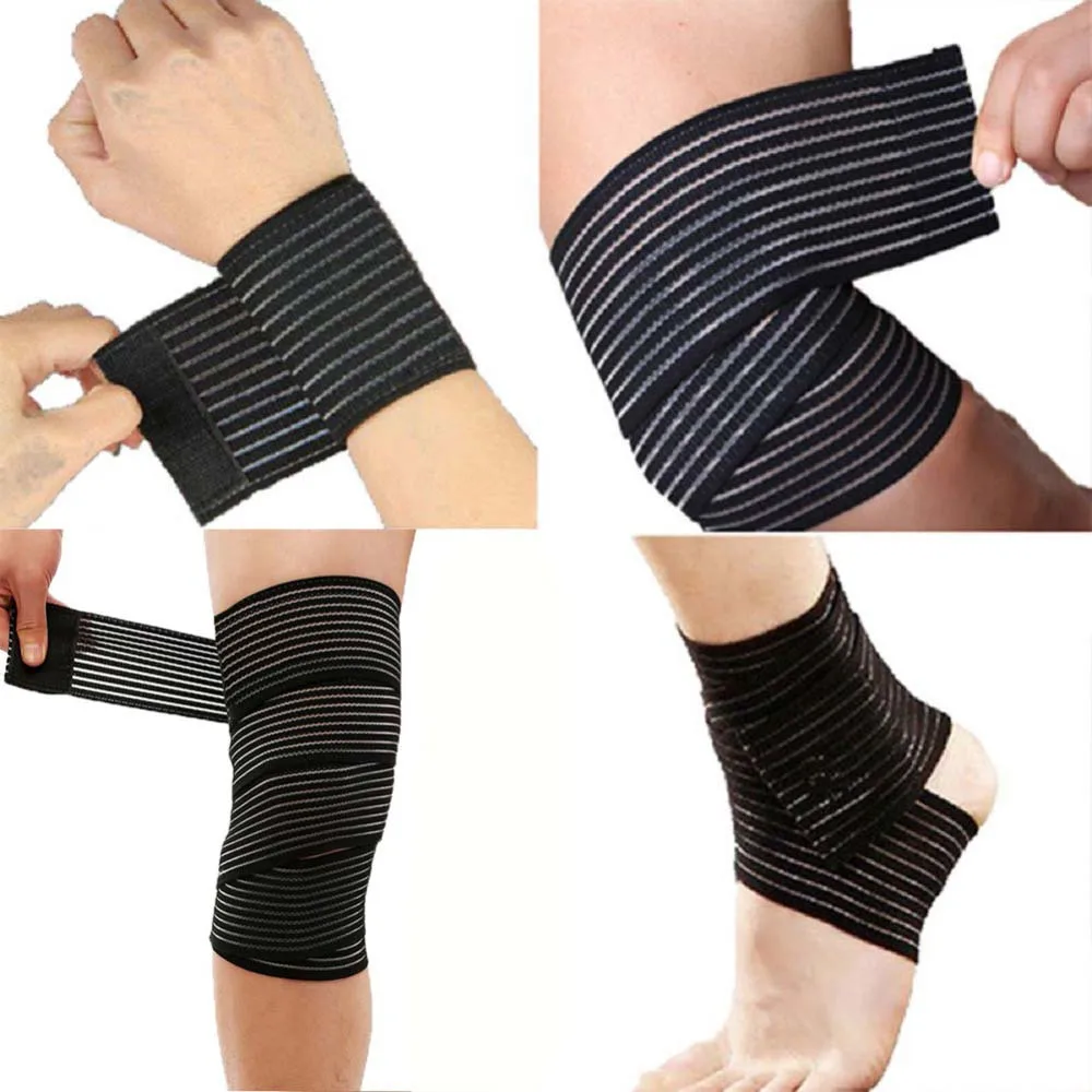 High Elasticity Compression Bandage Sports Support Protector Kinesiology Tape For Ankle Wrist Knee Calf Thigh Wraps 40~180cm