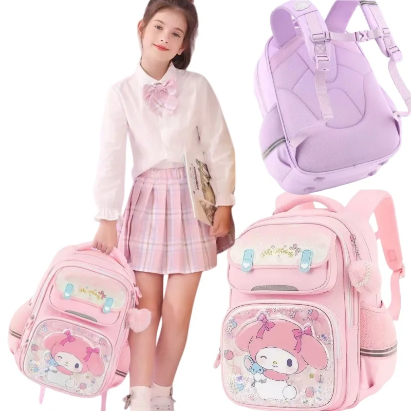 

Sanrio My Melody Ergonomic Backpack Student Schoolbag Large Capacity Kids Book Bag Holiday Gift Hello Kitty Anime Peripheral