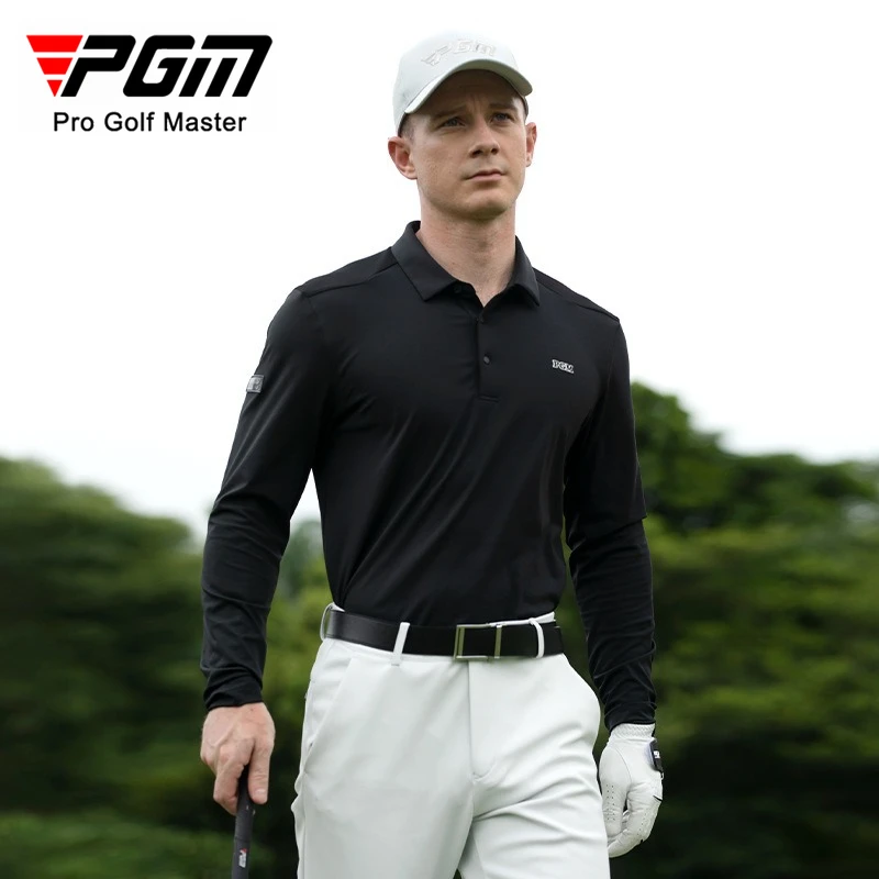 PGM Men's Golf Long Sleeved T-shirt Autumn and Winter Polo Sportswear Clothing YF628