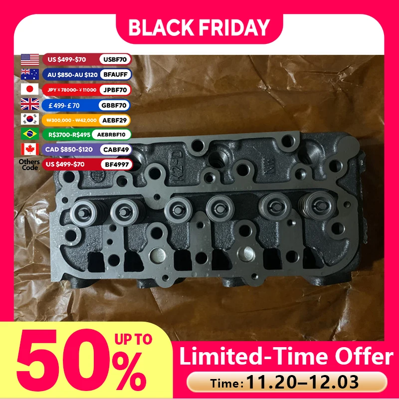 

D1305 Cylinder Head Assembly With Valves For Kubota Diesel Engine Cast Iron