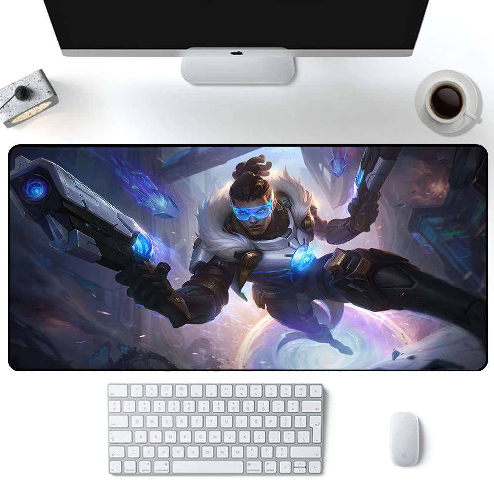 League of Legends Pulsefire Skin Large Mouse Pad Gaming Mousepad PC Gamer Computer Office Mouse Mat Laptop Keyboard Mat Desk Pad