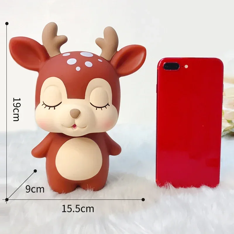 الكرتون الإبداعية الراتنج عملة حصالة على شكل حيوان الكرتون الغزلان على شكل حصالة على شكل حيوان غرفة المعيشة غرفة نوم سطح المكتب الديكور الحلي الغزلان