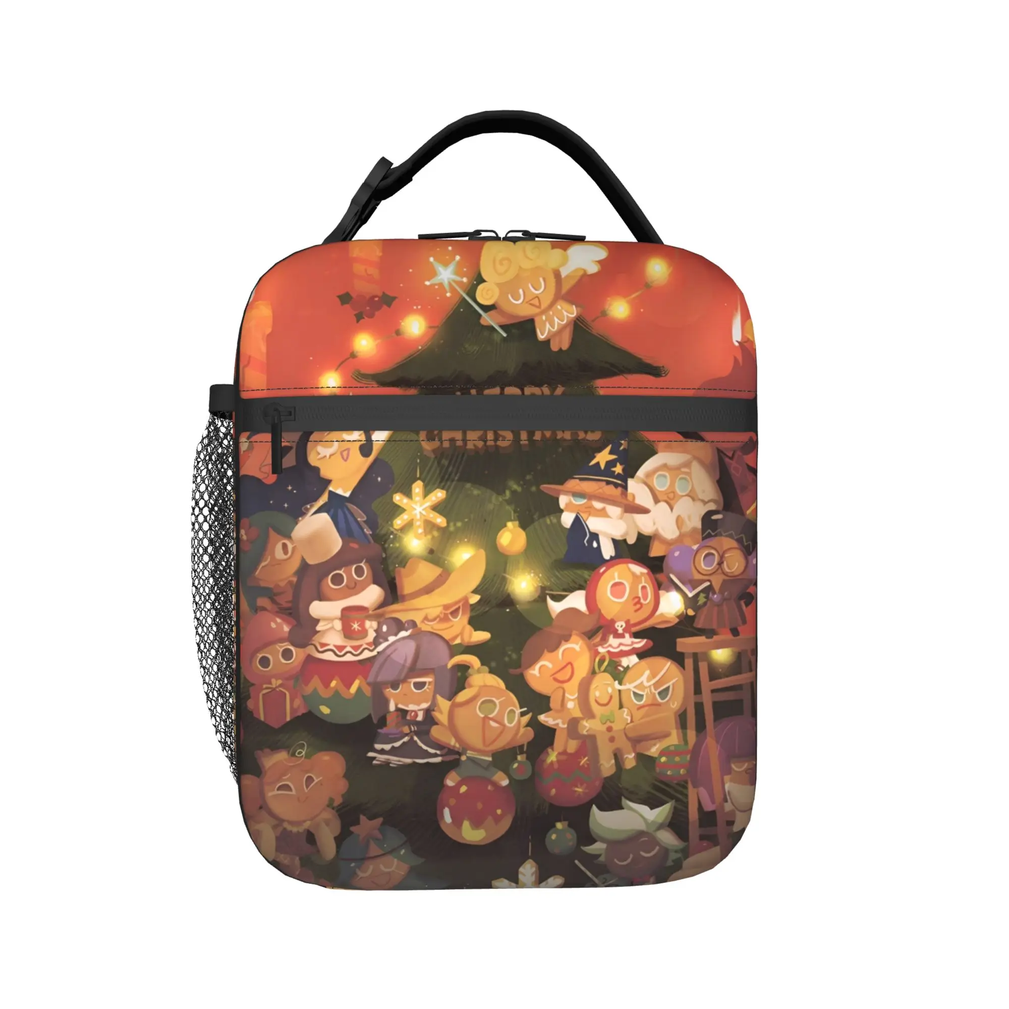 Cookie Run Kingdom Lunch Bag For Women  Outdoor Picnic Print Lunch Box Vintage Oxford Tote Food Bags