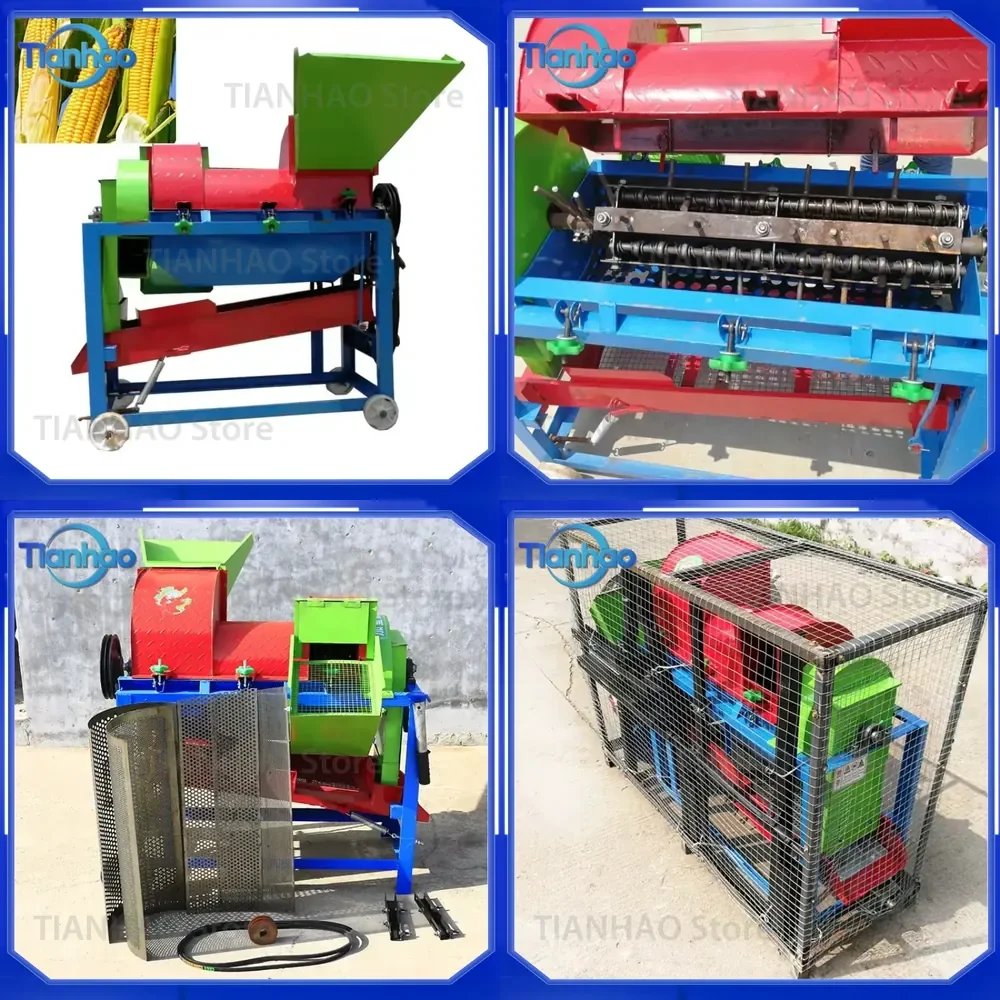 Small Multifunctional Thresher for Wheat Soybean Sorghum Rice Corn Peeling and Screening Integrated Thresher