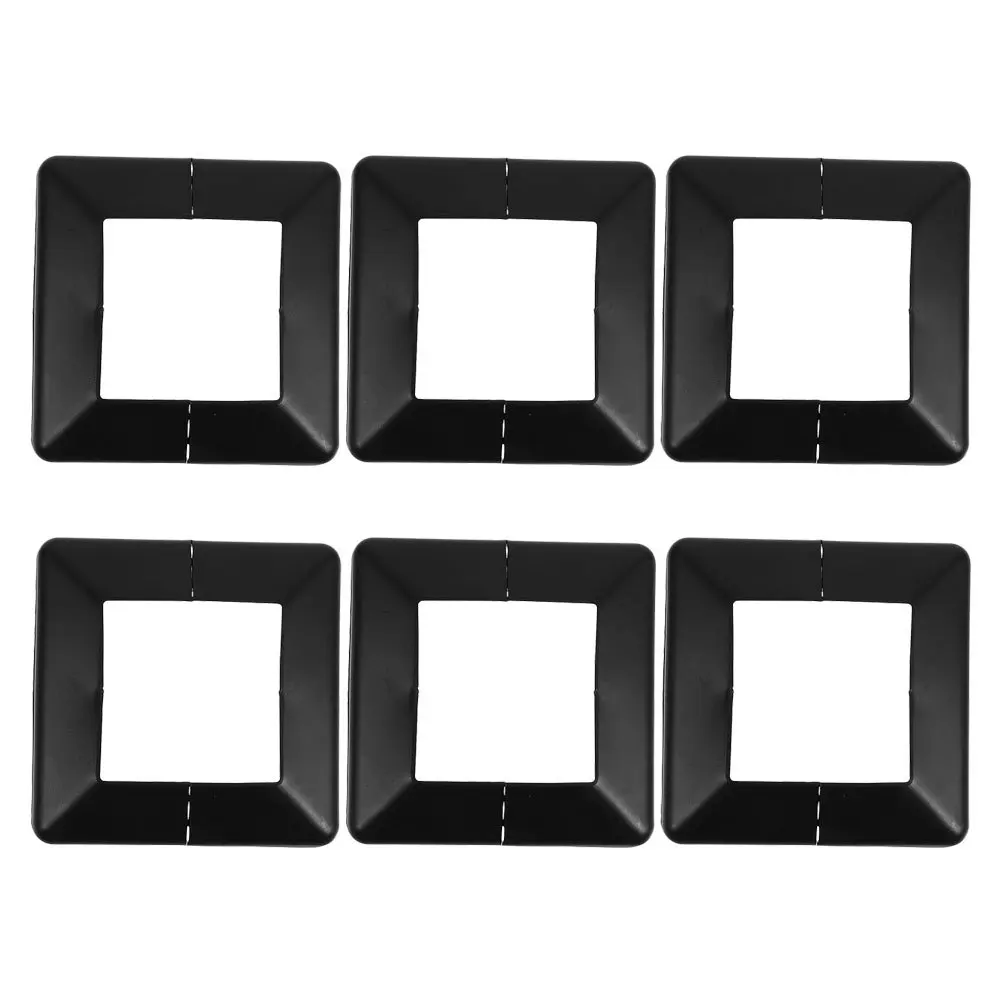 6 قطعة سطح السفينة يغطي 8X8 سنتيمتر الأسود سبليت تصميم درابزين غطاء الزخرفية لأعمدة الشرفة الأسوار الدرج درابزين في الهواء الطلق سياج #5