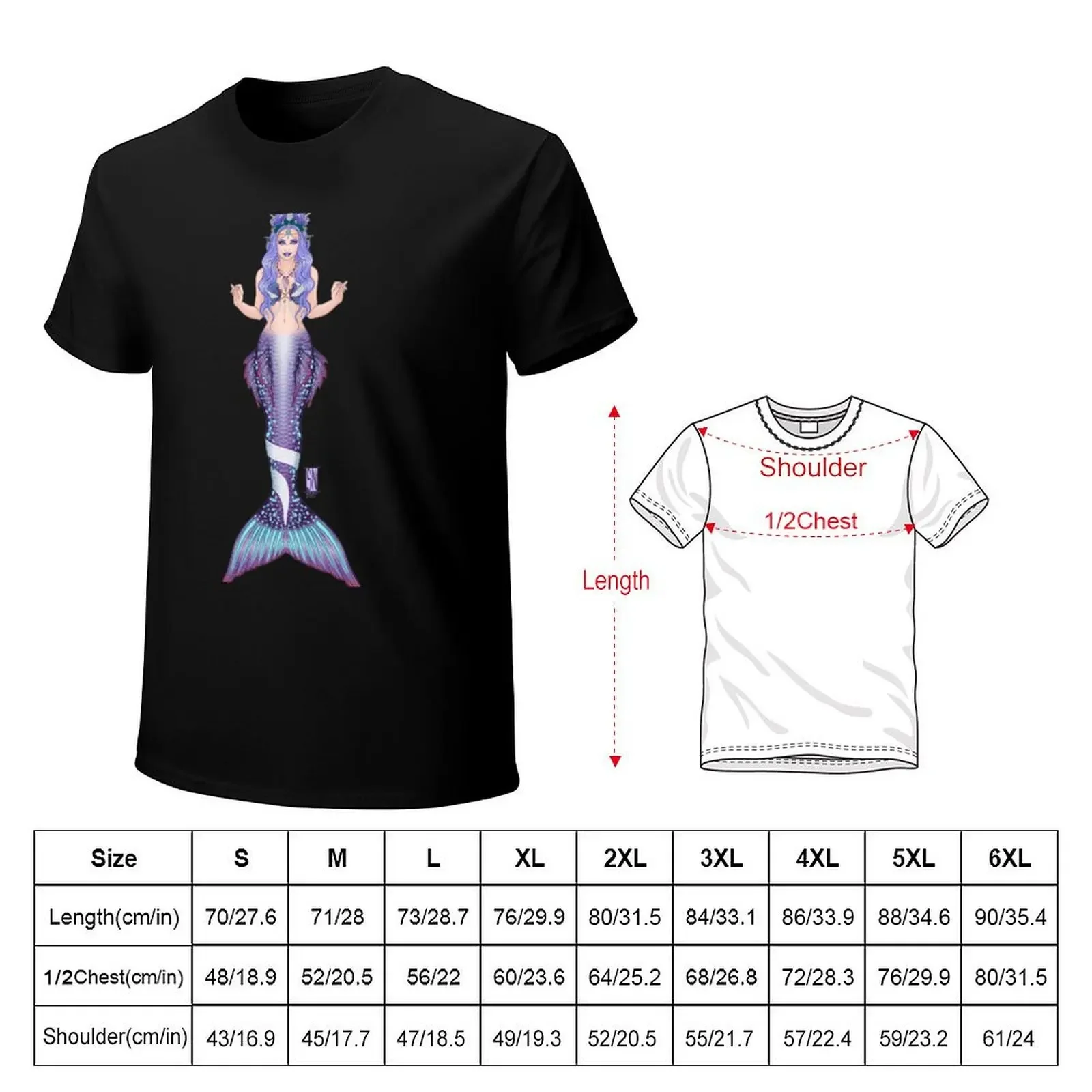 Symmetric Mermaid Echo (Designed by Mermaid Syphira) T-Shirt anime sports fans Blouse designer t shirt men