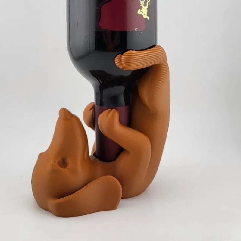 Dachshund Wine Bottle Holder Home-made  Wine Bottle Holder with Simple Design and Creative Concept