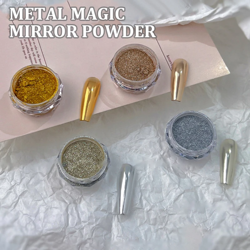 Chameleon Aurora Nail Art Powder - 0.5g กล่อง Glitter Magic Mirror Chrome Pigment