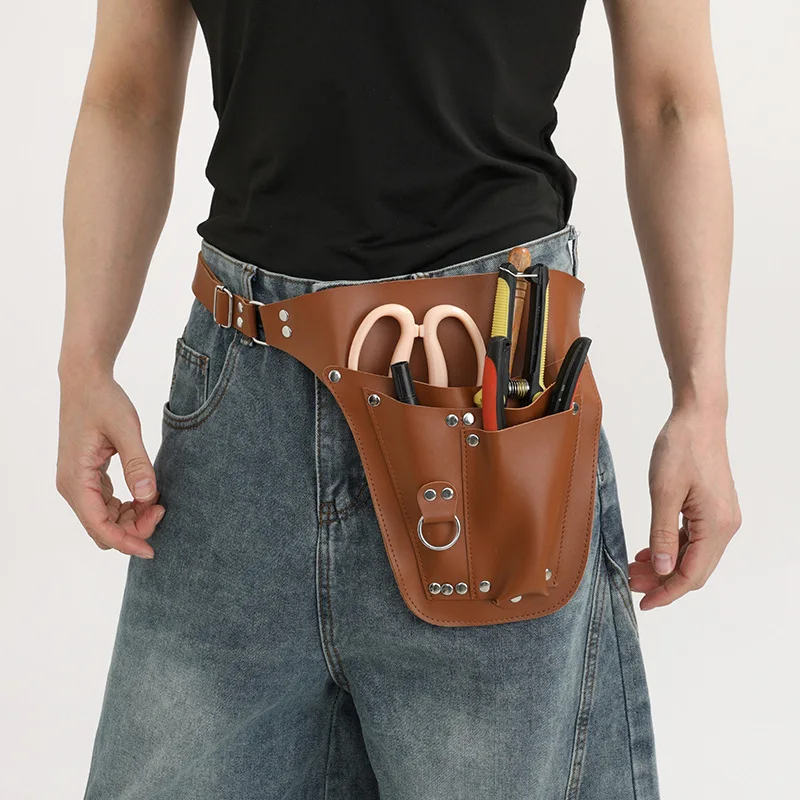 Punk Style Rivet-decorated Waist Bag Men's European American Multi-functional Personalized Tool Bag