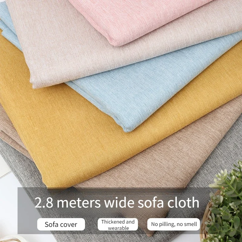 Thickend Cotton Linen Fabric Upholstery By The Meter for Pillowcases Tablecloth Curtain Sewing Sofa Cover Cloth Plain Wearable