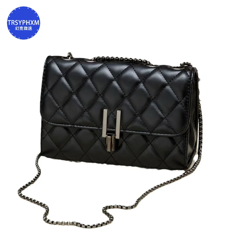 TRSYPHXM 2024 new Bag 2024 new women's bag chain bag versatile fashion crossbody bag shoulder bag black small bag