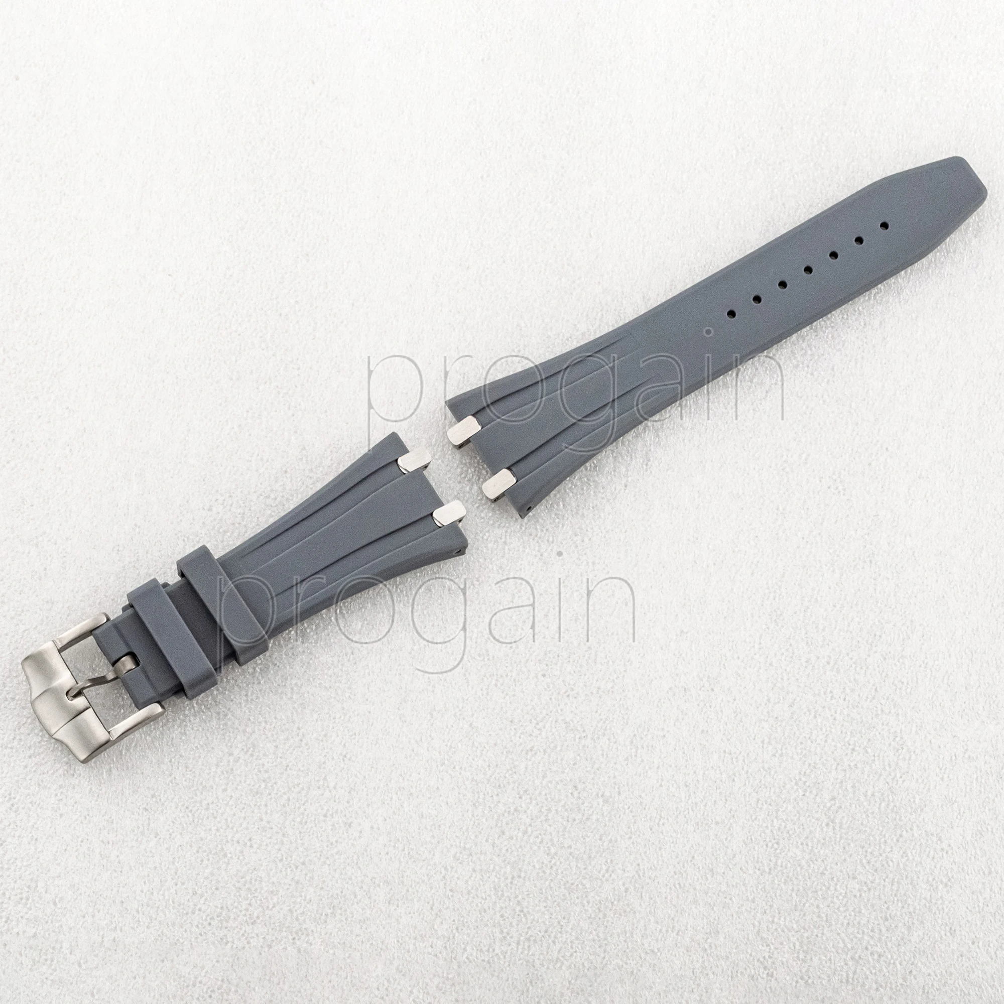 26mm Rubber Strap Bracelet Stainless Steel Buckle Wristband Mod Patrs Replacements Accessories Watch Parts Repair Tools