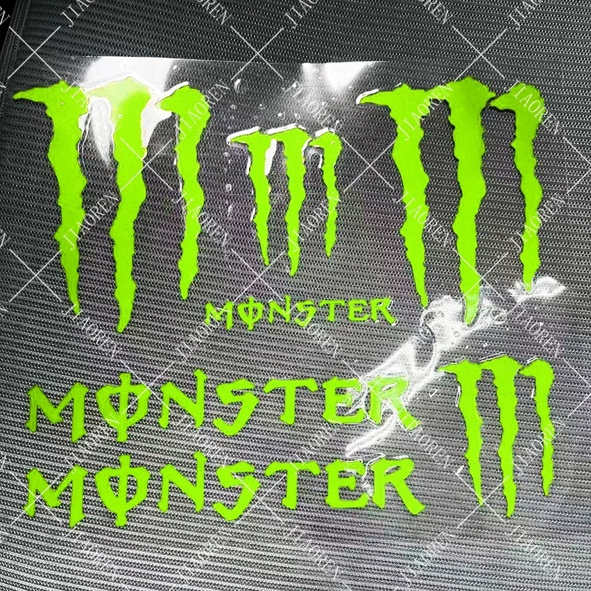 Calcomanías de energía Monster para motocicleta, pegatinas de vinilo con logotipo