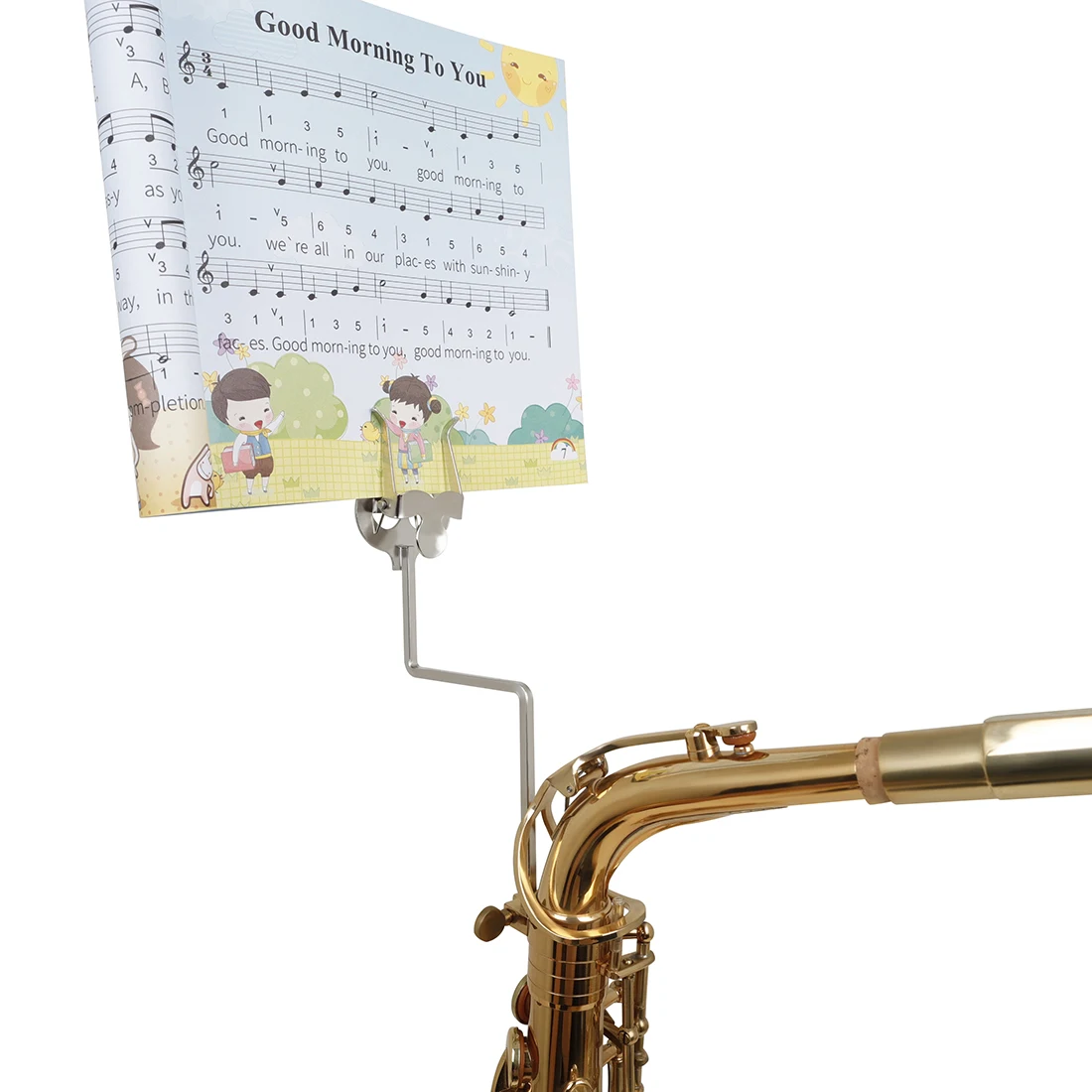 IRIN Saxophone Sheet Music Stand Marching Sheet Music Lyre Clip Portable Metal Stand For Alto/Tenor Sax Trumpet Clarinet Horn