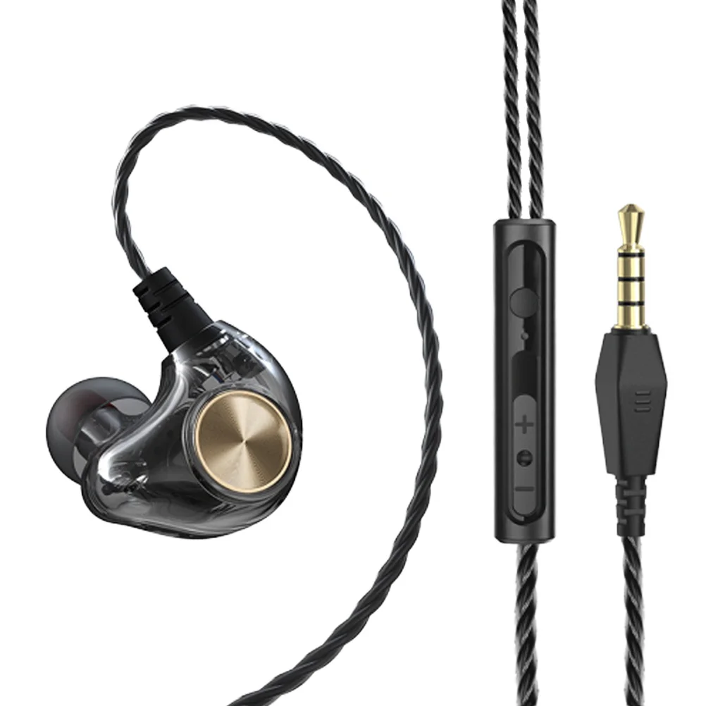 

In-Ear Headphone Transparent Shell Tangle-Free Cable Flexible Earhooks Ergonomic Design For Running Gym Workout Subwoofer Bass