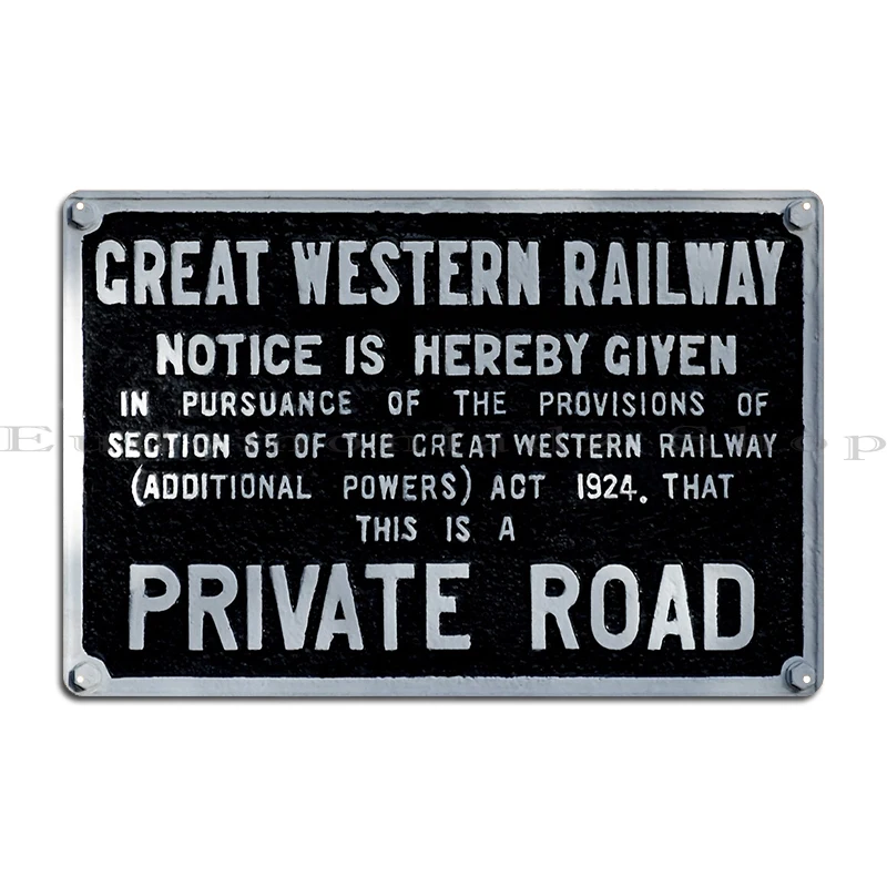 Vintage LNER Cambrian Great Western Railways Trespass sign Metal Iron Club Customize Wall Decor Tin Sign Poster