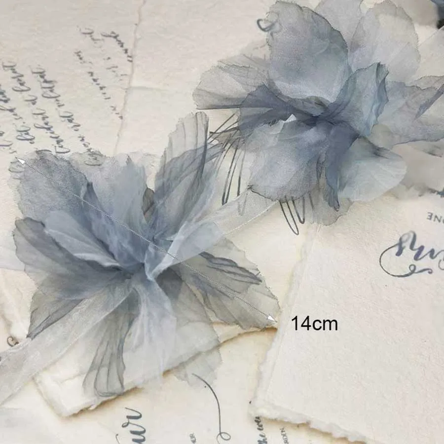 10 Stück 3D-Blumenstickerei-Spitzenapplikationen Kleidungsreparatur DIY Nähzubehör Weihnachtsbaum Weihnachtsdekoration – Detail 7
