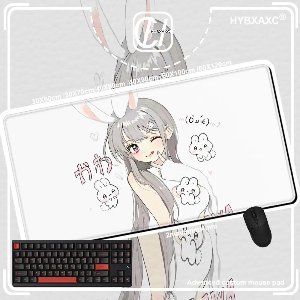 

Girl B-Bunny Rubber XXL Desk Mat Non-Slip Waterproof Large Mouse Pad, Cute Kawaii Office & Gaming Desk Decor for Girls HYBXAXC