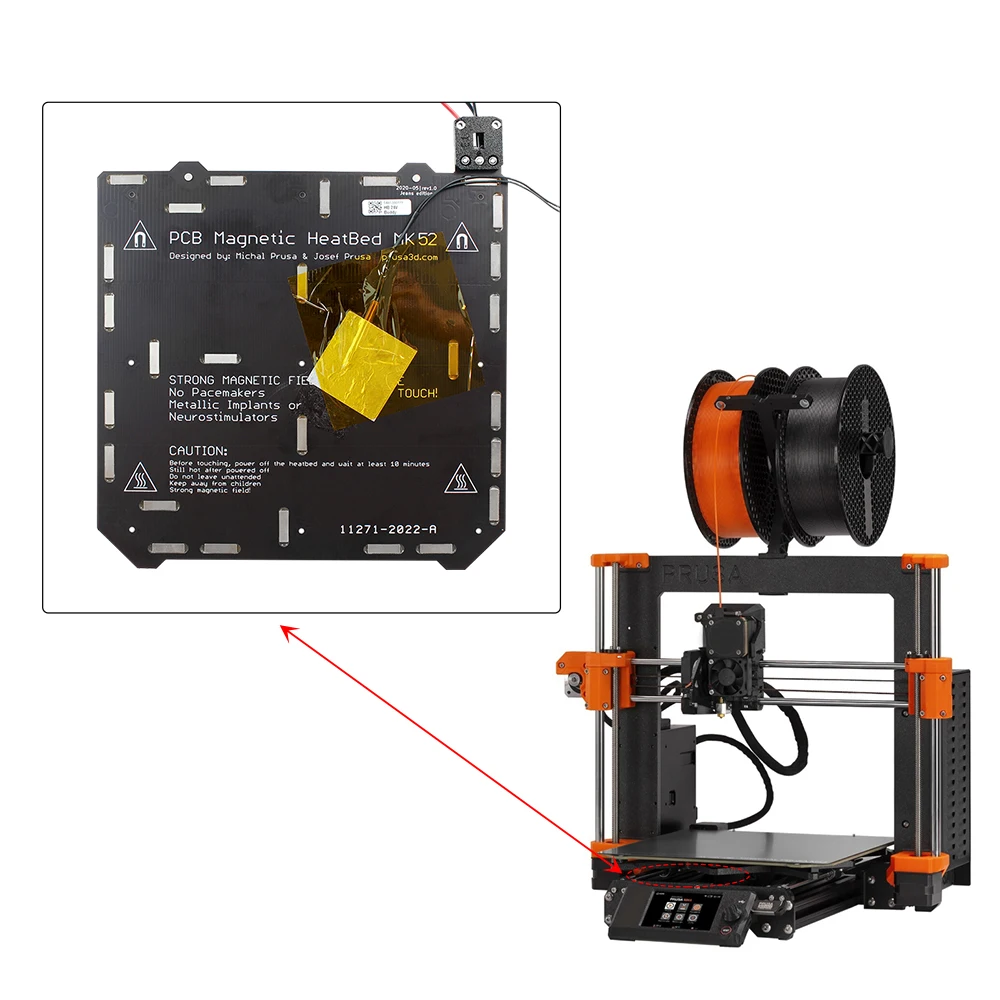 for Prusa MK4 Heatbed Thermistor Set Hotend Thermistor NTC 100k Thermal Termistor de cama térmica MK4 3D Printer Accessories Par