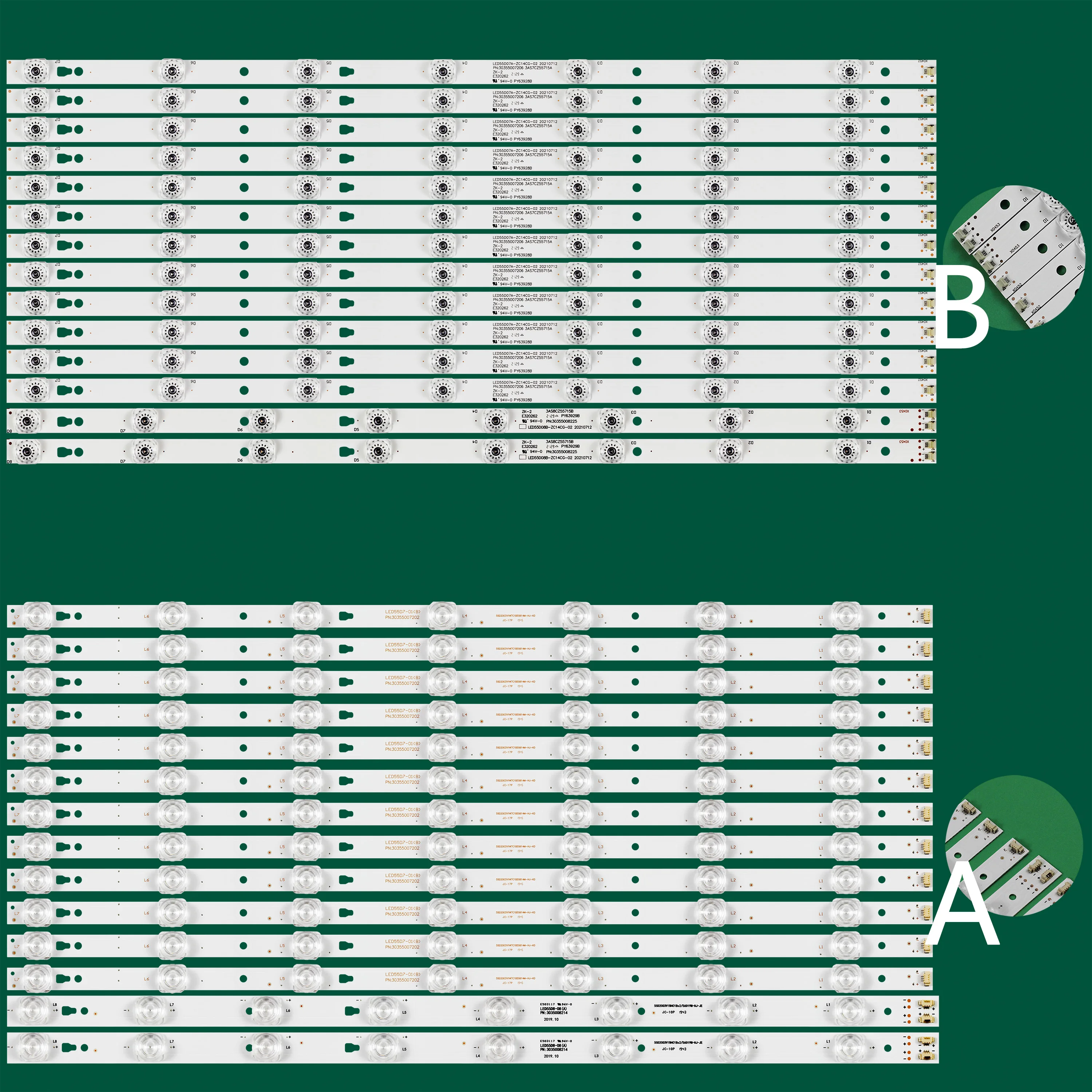 14個-セット-ledバックライトストリップ-mhdv5533-u4-jvc-lt-55c550-led55d08b-zc14cg-02-led55d07a-zc14cg-02-30355008225-led55d8-led55d7用