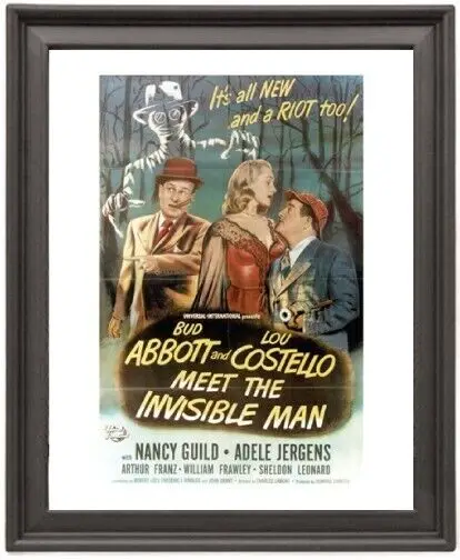 

Framed Poster Abbott and Costello Meet the Invisible Man 4 Poster Photo Paper Print Picture Frame 16x12 inch